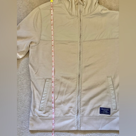 Abercrombie & Fitch Cream Zip Up Hoodie Size S - Picture 13 of 14